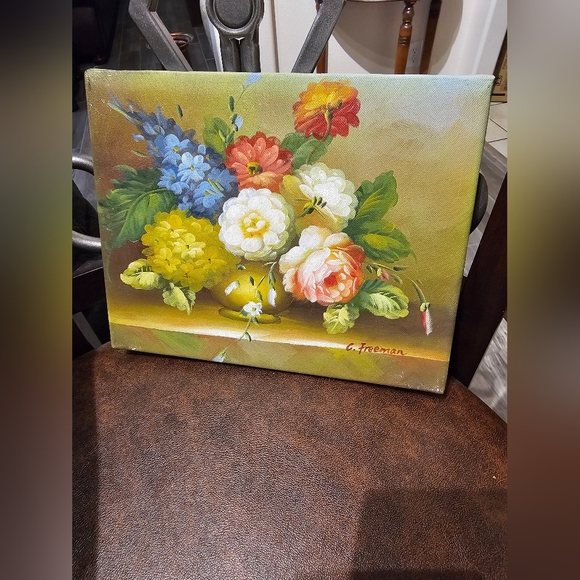 Dalia Floral print on canvas - Picture 2 of 3